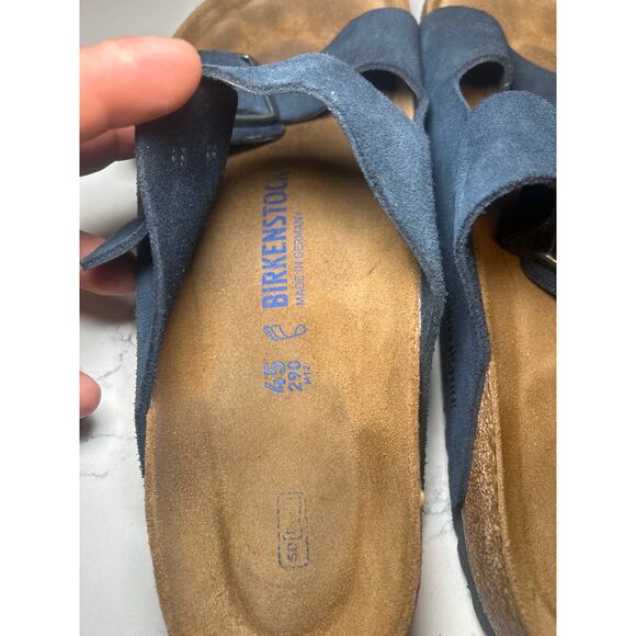 Birkenstock Arizona Bs  Leather Suede Moroccan Blue men’s size 45
